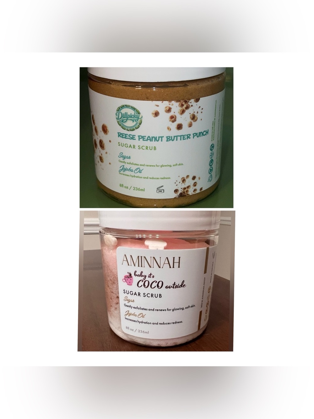 NEW IN BOX 2 FOR 1: AMINNAH Coco Outside Sugar Scrub AND Reese Sugar Scrub! 🌟